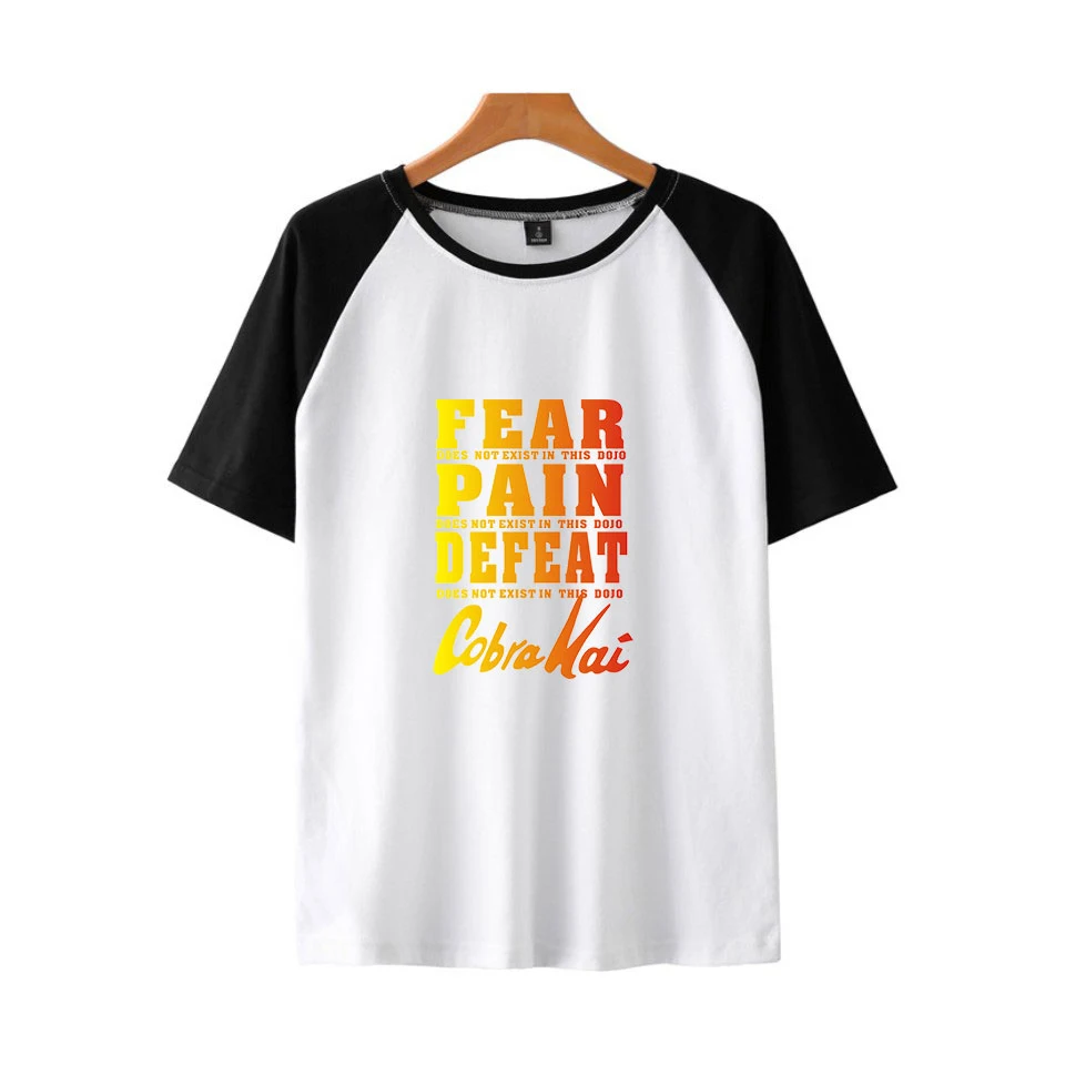 New Clothing Fashion cobra kai T Shirt  Casual Patchwork Men Cotton Breathable Mens Short  t-shirt Gyms Tee Tight Casual  Top