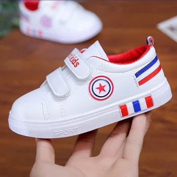 

2019 spring and autumn new children's five-star small white shoes girls shoes in the big boy boys shoes students shoes