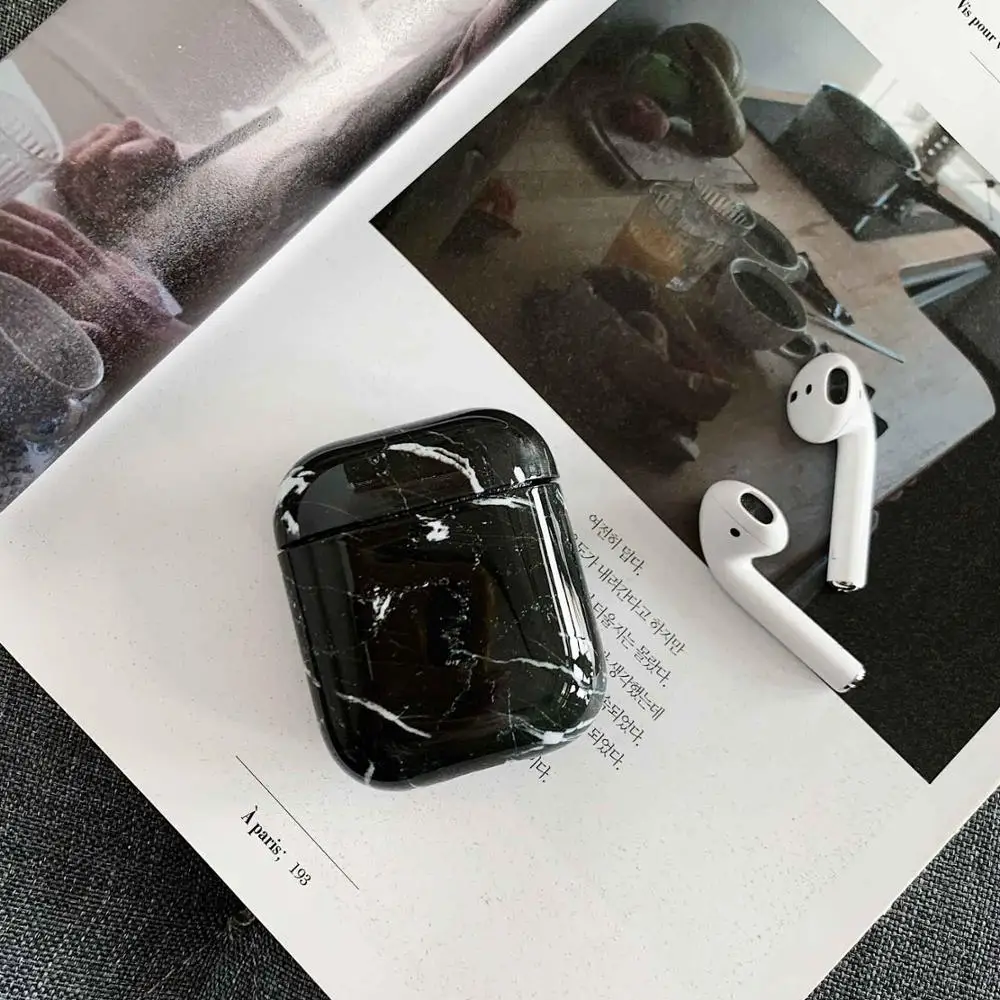 A1 Case Для AirPods чехол роскошный цветной мраморный градиентный цветной узор защитный жесткий чехол для Airpods 2 Bluetooth чехол для наушников - Цвет: A1 Case
