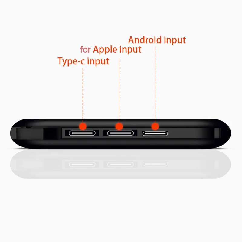  Slim 10000mAh Qi Wireless Charger Power Bank Portable External Battery Fast Wireless Charging Power