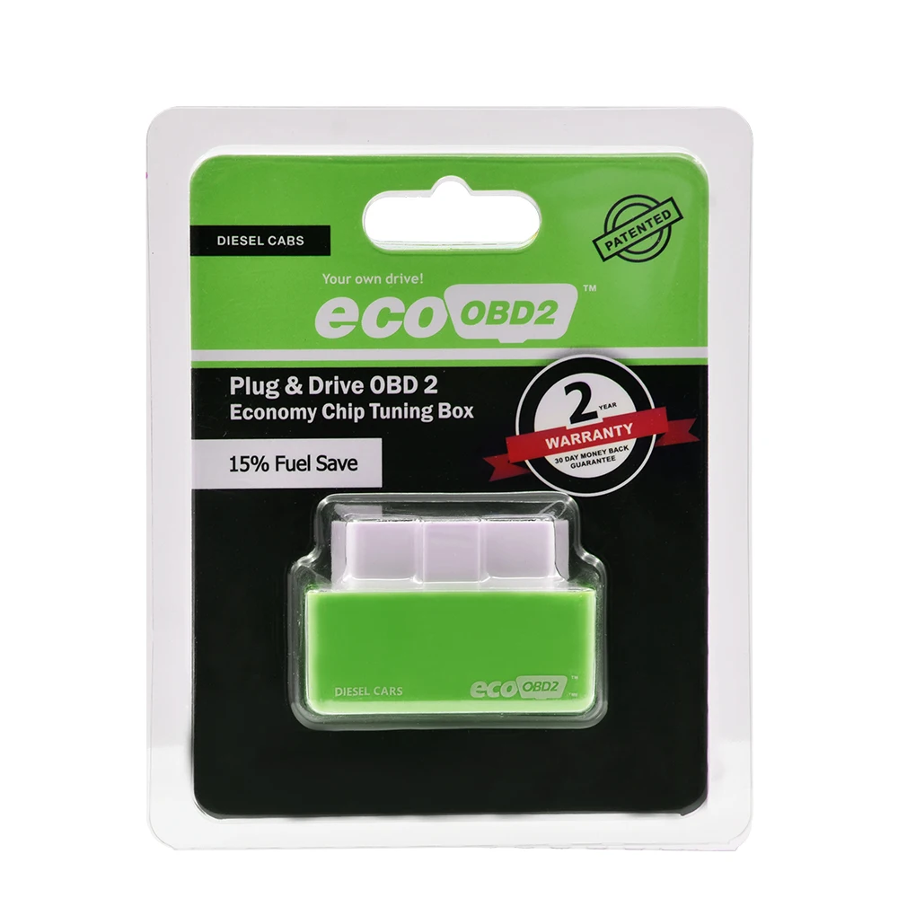 EcoOBD2 бензиновые автомобили экономичный чип блок настройки Plug and Drive Eco OBD2 Interface 15% экономия топлива - Цвет: 2PCB Green EcoOBD2