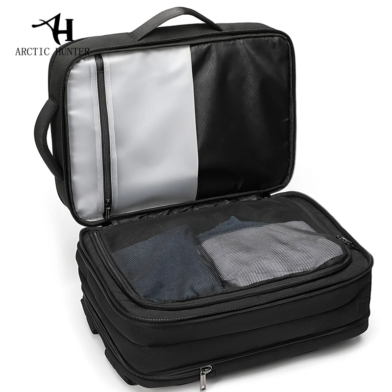 ARCTIC HUNTER Man Backpack Fit 15.6 inch Laptop USB Recharging Multi-layer High capacity Travel Male Bag backpacks double eleven 5