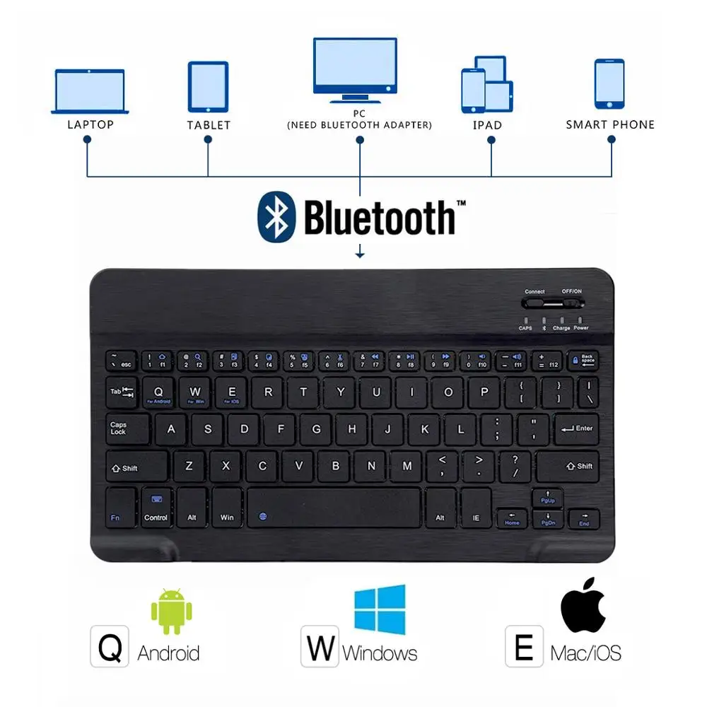 only keyboard Складной чехол-клавиатура для iPad 10,2 7th Gen для iPad Air 3rd Gen Smart Cover для iPad Pro 10," AZERTY QWERTY Keyboard - Цвет: only keyboard