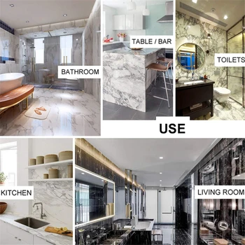 

3M Kitchen Marble Contact Paper PVC Wall Stickers Marble Countertop Stickers Bathroom Self Adhesive Waterproof Wallpaper