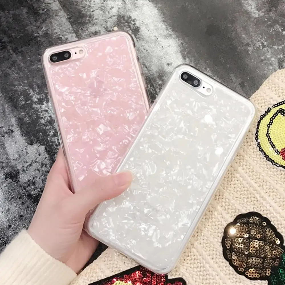 

Mobile Phone Case Fashion Shell Marble Anti-Drop Mobile Phone Case Waterproof Soft Shell for iPhone X 6 7 8 Plus