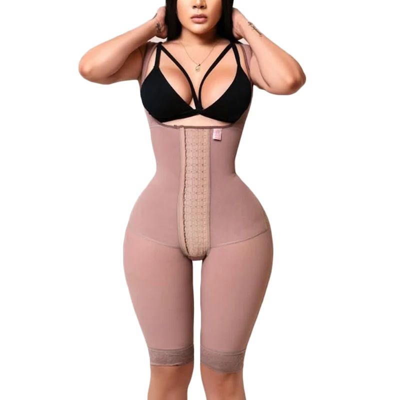 Fajas Colombianas Post Surgery Women Open Bust Corset Butt Lifter Shapewear Tummy Control Waist Trainer Modeling Strap Bodysuit tummy control shapewear