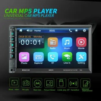 

7 Inch Car Radio Audio Radio Touch Screen Car Multimedia Bluetooth Mirrored Interconnect MP5 Player For Car Accessories