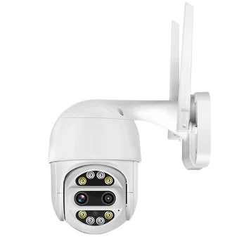

1080P Dual Len Wireless IP Camera WiFi PTZ Security Camera 5X Zoom Surveillance Motion Detection Remote Access Two-way Audio