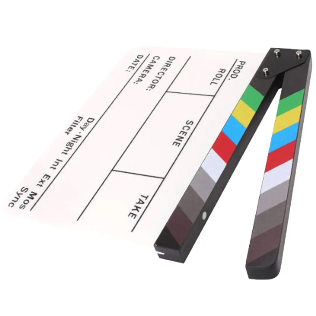Director Video Scene Clapperboard Clapper Board Erase Director TV Movie Film Action Slate Clap Handmade Cut Prop