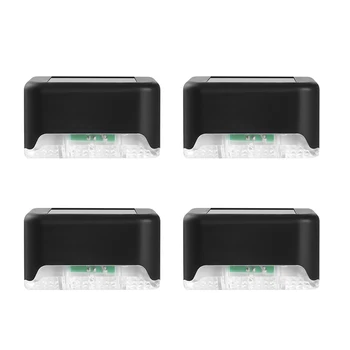 

4pcs LED Solar Stair Lamp Waterproof Outdoor Garden Pathway Yard Patio Stairs Fence Lamps Solar Night Light