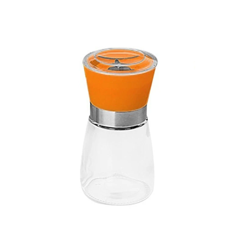 Orange Ручная мельница для перца, круглая бутылка, регулируемая домашняя кухня, предметы ручного инструмента - Цвет: Orange