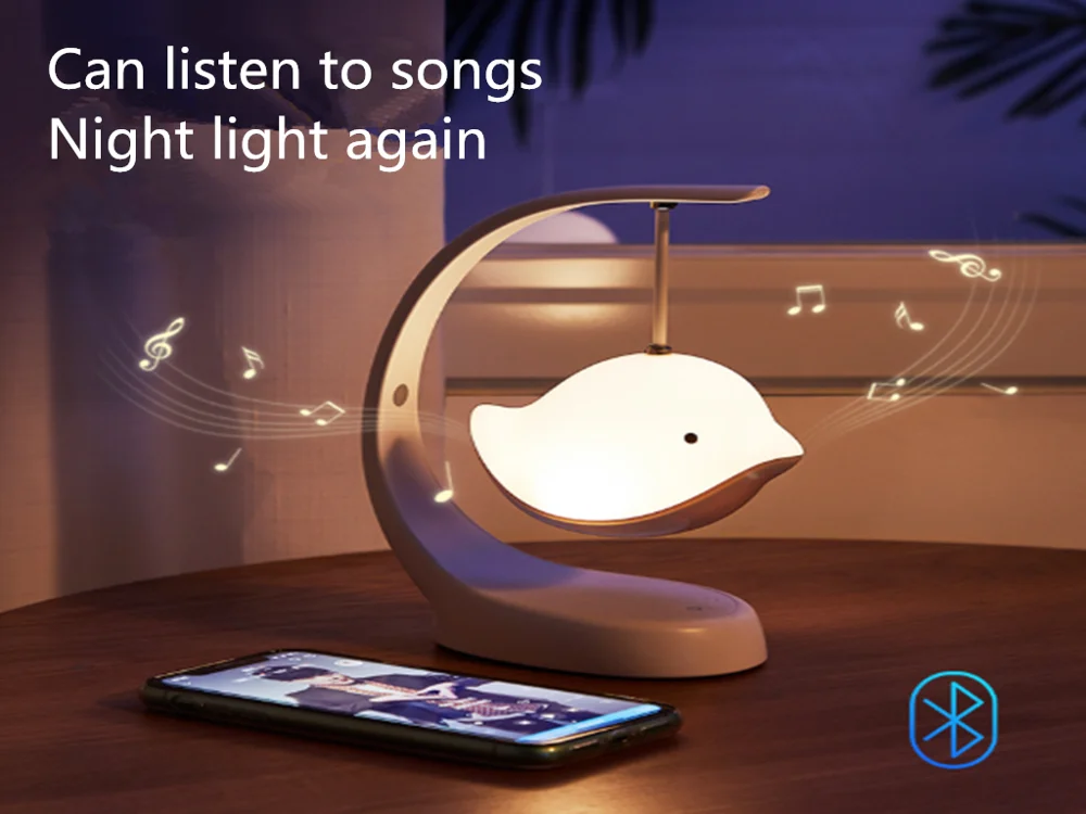 Креативный музыкальный светодиодный ночник с bluetooth светильник прикроватная