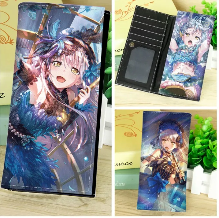 BanG Dream-2 Аниме BanG Dream Синтетический кожаный бумажник длинный кошелек с кнопкой - Цвет: BanG Dream-2