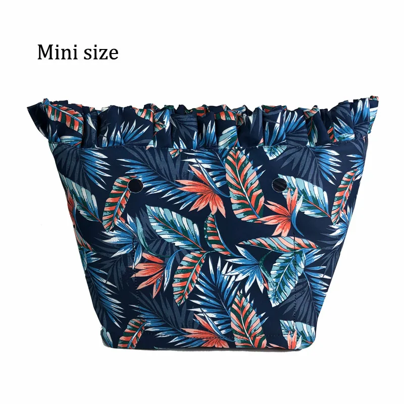 designer bags Floral Border Lining Colorful Print  Inner Zipper Pocket For Classic Mini Obag insert with inner waterproof coating for O bag wristlet corsage Totes