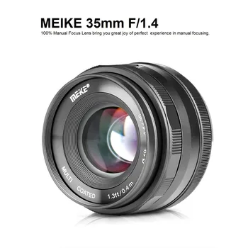 

Meike 35mm f1.4 Manual Focus lens for Sony E-mount A7R A7S A6500 A7/Fuji X-T2 X-T3/Canon EOS-M M6 /M4/3 Mirrorless Camera +APS-C