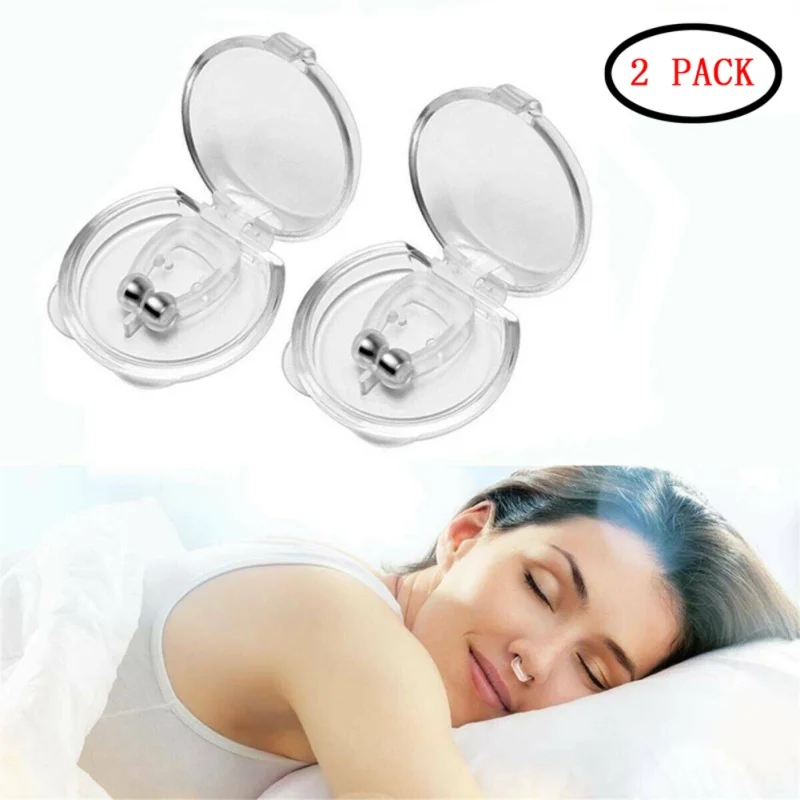 

1PC Anti Snore Magnetic Silicone Nose Clip Stop Snoring Apnea Aid Device Stopper Portable Houehold Healty Care Practical Durable