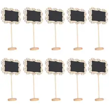 10 шт. мини прямоугольные доски декоративные рамки черный доска стенд