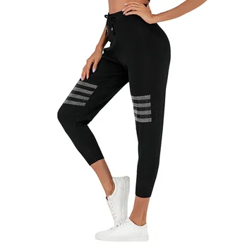 

Explosion Women's Slim Thin Pantyhose tang zhu Stripes Wild Casual Pants