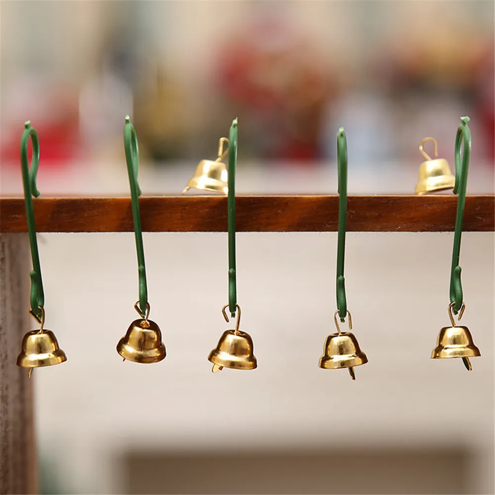 

Christmas Bell 20 Pcs/Set Gold Jingle Mini 11mm Bells Christmas Tree Hanging Decor Craft Wedding Decoration
