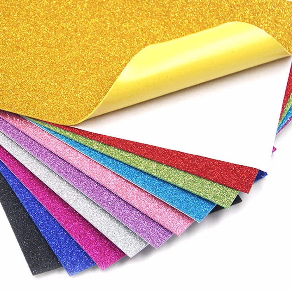 10 adet a4 glitter kopuk kagit parilti kagit cocuk el sanatlari etkinlikleri diy kesiciler flas altin el sanatlari kopuk yaprak kagit cocuk hediye
