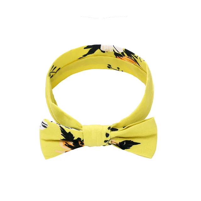 Yellow flower 2 шт./компл. хлопок для новорожденных Модная одежда для детей, Детская мода Пеленальное Одеяло детская пеленка для сна муслин Обёрточная бумага модная лента для волос - Цвет: Yellow flower