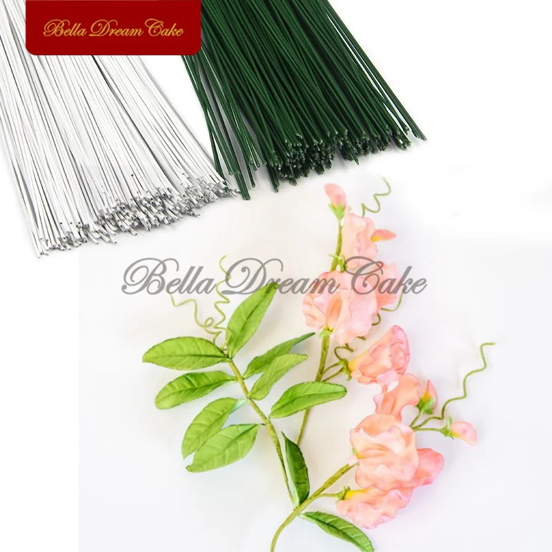 22gauge green paper covered wire fondant cake accessory wire florist wire  120pieces - AliExpress