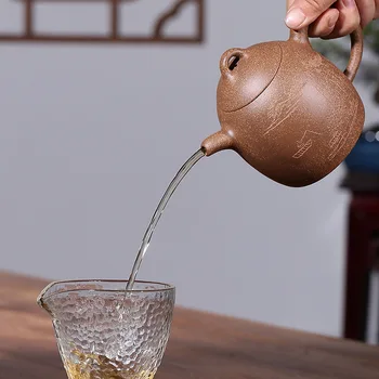 

Yixing handmade teapot purple clay kung fu pot zisha kettle