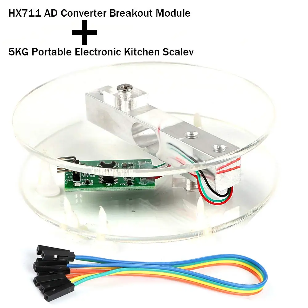 

Digital Load Cell Weight Sensor HX711 AD Converter Breakout Module + LCD Display Portable Electronic Kitchen Scale for Arduino