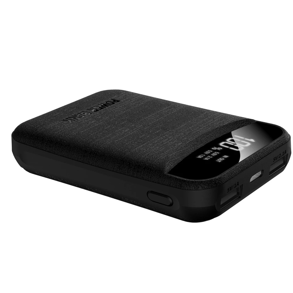 10000 мАч mi ni power Bank Dual USB power Bank Внешняя батарея для Xiaomi mi iPhone портативный светодиодный дисплей Мобильный телефон повербанк