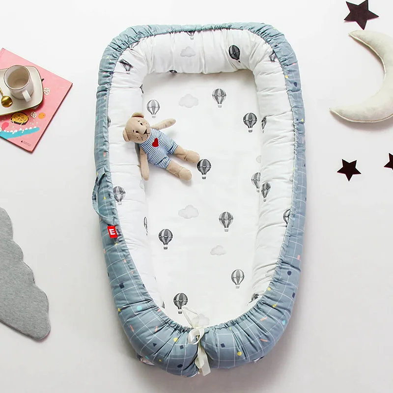 Baby Mobile Portable Crib Kids Nest Bed Portable Crib Travel Bed Infant Toddler Cotton Cradle For Newborn Baby Bassinet Bumper