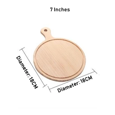 7 Inches Деревянный поднос для пиццы, круглая жаропрочная посуда для пиццы, разделочная доска, тарелка для пиццы, торта, лопата для выпечки, кондитерский инструмент для пиццы, кухонные инструменты - Цвет: 7 Inches