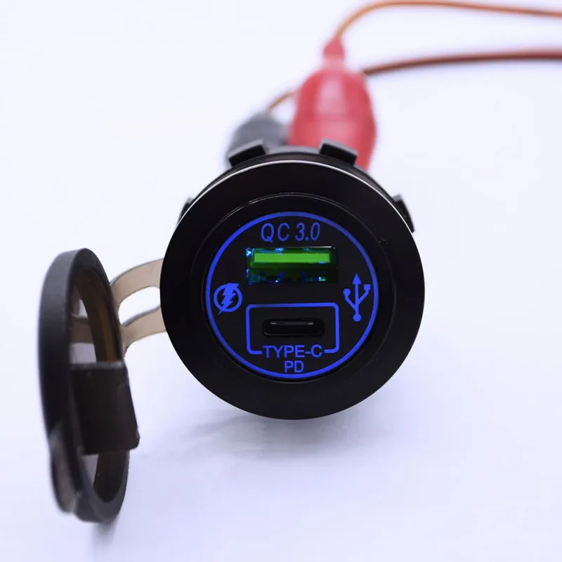 Автомобильный 12-24 в Алюминиевый Быстрый заряд QC3.0 usb type C автомобильный адаптер для зарядки автомобиля аксессуары электроники