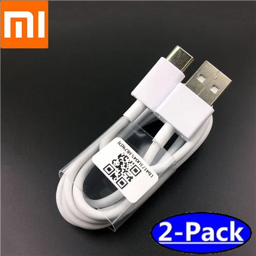 2 pack Xiao mi usb type C кабель для быстрой зарядки 2a type c кабель для передачи данных для Xiaomi mi 5 6 6x8 Red mi Note 7 4x mi 9 SE samsung huawei - Цвет: 2 pack