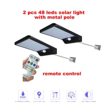 2/4pcs Led Garden Solar Lamp Motion Sensor Wall Light 3 Mode 48 LED Separable Solar Power Light Super Bright Security Waterproof