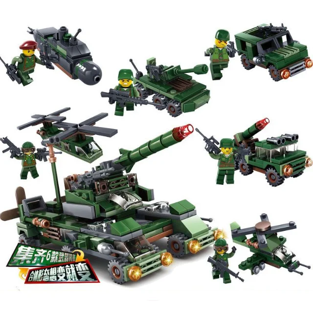 

Building Blocks 6 In 1 Ww2 Germany Tank Army Toy Blocks Military Vehicles World War 2 Tank Figures Toys For Children