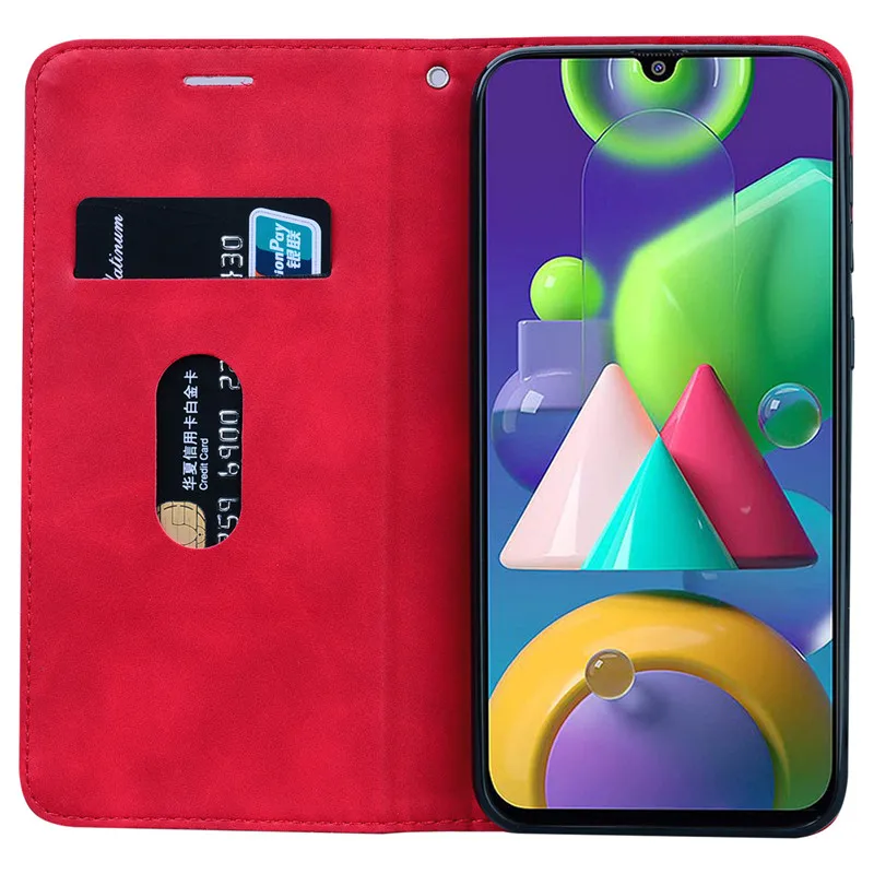 best case for samsung For Samsung M21 Case 6.4 inch Leather Wallet Flip Case For Samsung Galaxy M21 Case Business Magnetic Coque For Samsung M21 Funda samsung silicone cover