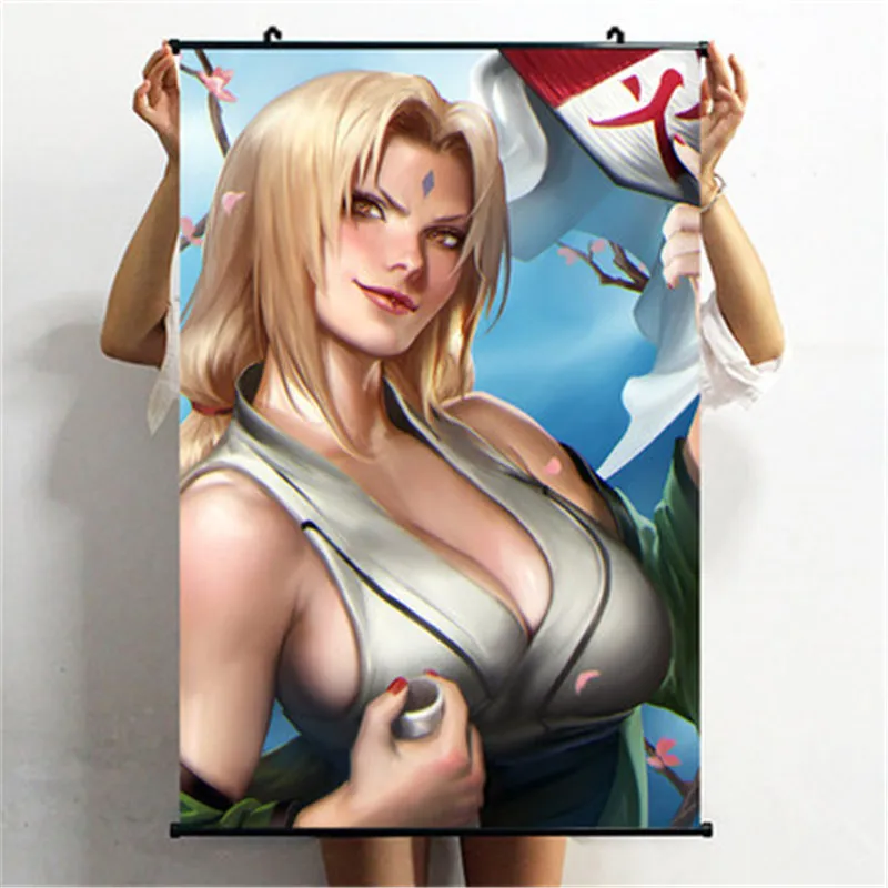 Наруто Харуно Сакура Tsunade плакат в рулоне картина Кулон мультфильм фигурка спальня стены искусства висят картины X2316