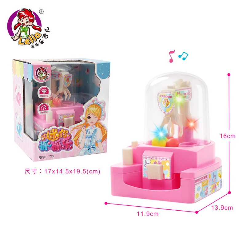 

Toys T029 Mini Clip Candy Machine Capture Machine Gashapon Machine Light yin le jia Crane Machine CHILDREN'S Toy
