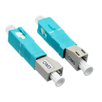 

SC APC Male to LC UPC Female Hybrid Fiber Optic Adapter LC/UPC Female To SC/UPC Male Multimode OM3 Fiber Connector