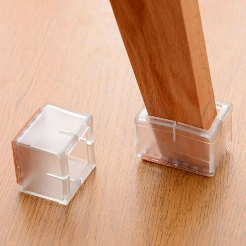 

16pcs Silicone Chair Leg Cap Table Feet Covers Floor Protectors 3 Shapes Furniture Table Wood Floor Protectors Non-Slip Cups