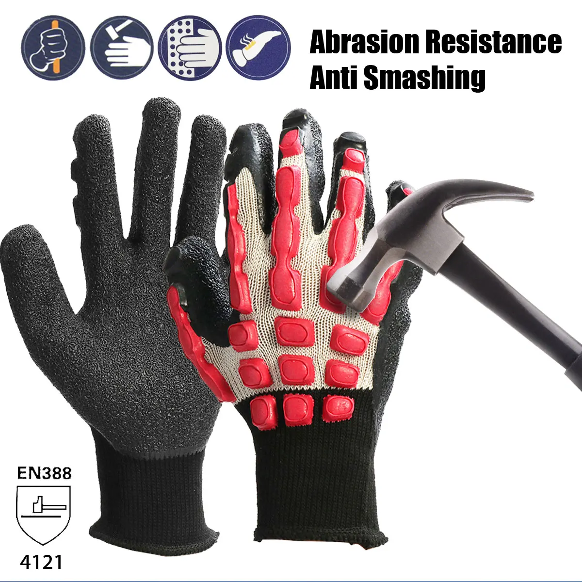

Vibration Working Gloves Vibration and Shock Gloves Anti Impact Mechanics Breathable Anti Smashing Safety Gloves 1 Pair Anti