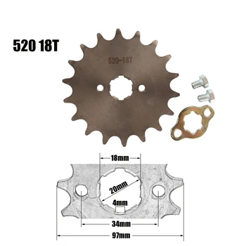 

motorcycle 520 20mm 18T Front Engine Sprocket For Honda Lifan ZongShen YCF ATV Quad Dirt Pit bike Buggy