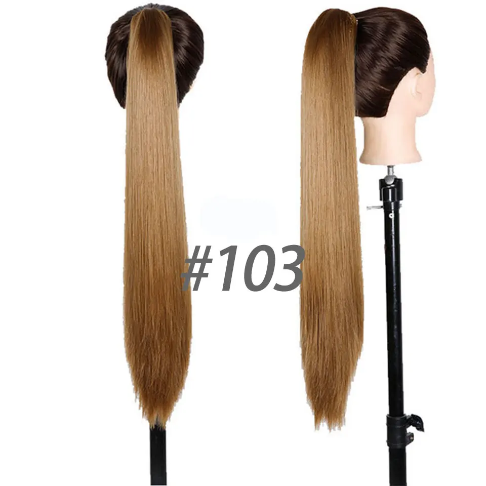 WTB Synthetic Women Claw on Ponytail Clip In Hair Extensions Curly Style Pony Tail Hairpiece Black Brown Blonde Hairstyles 24"