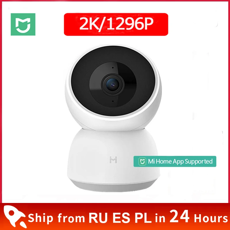Xiaomi-cámara inteligente Mijia 2K, Webcam de visión nocturna infrarroja, 1296P, cámara de vídeo, Monitor de seguridad para bebés, funciona con Mi Home