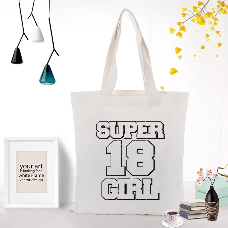 Текстовый Тип Холщовая Сумка для покупок на заказ Печать текстовый логотип DIY ежедневное использование экологическая многоразовая утилизация сумка-тоут