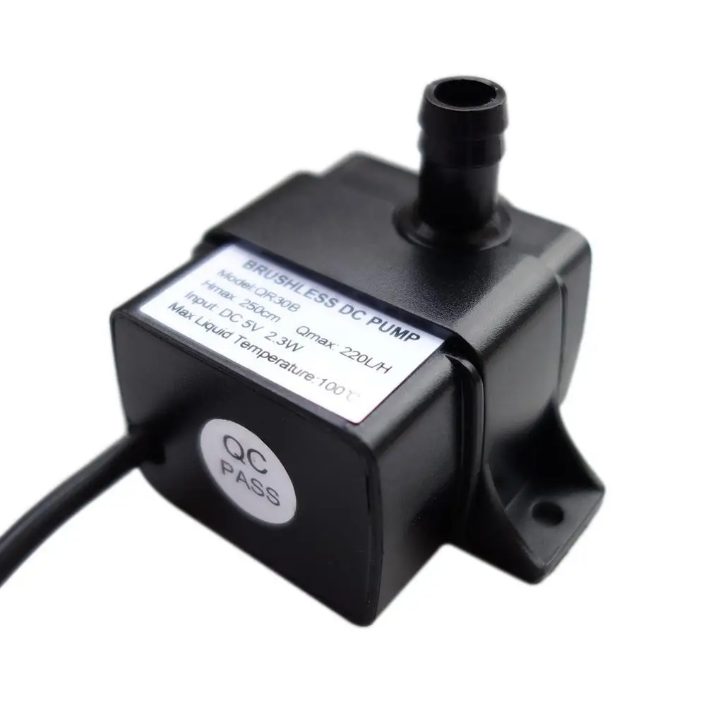 Низкая Шум QR30B DC 5V 2 3 W 220L/ч Водонепроницаемый IP68 Процессор безщеточный Водяной