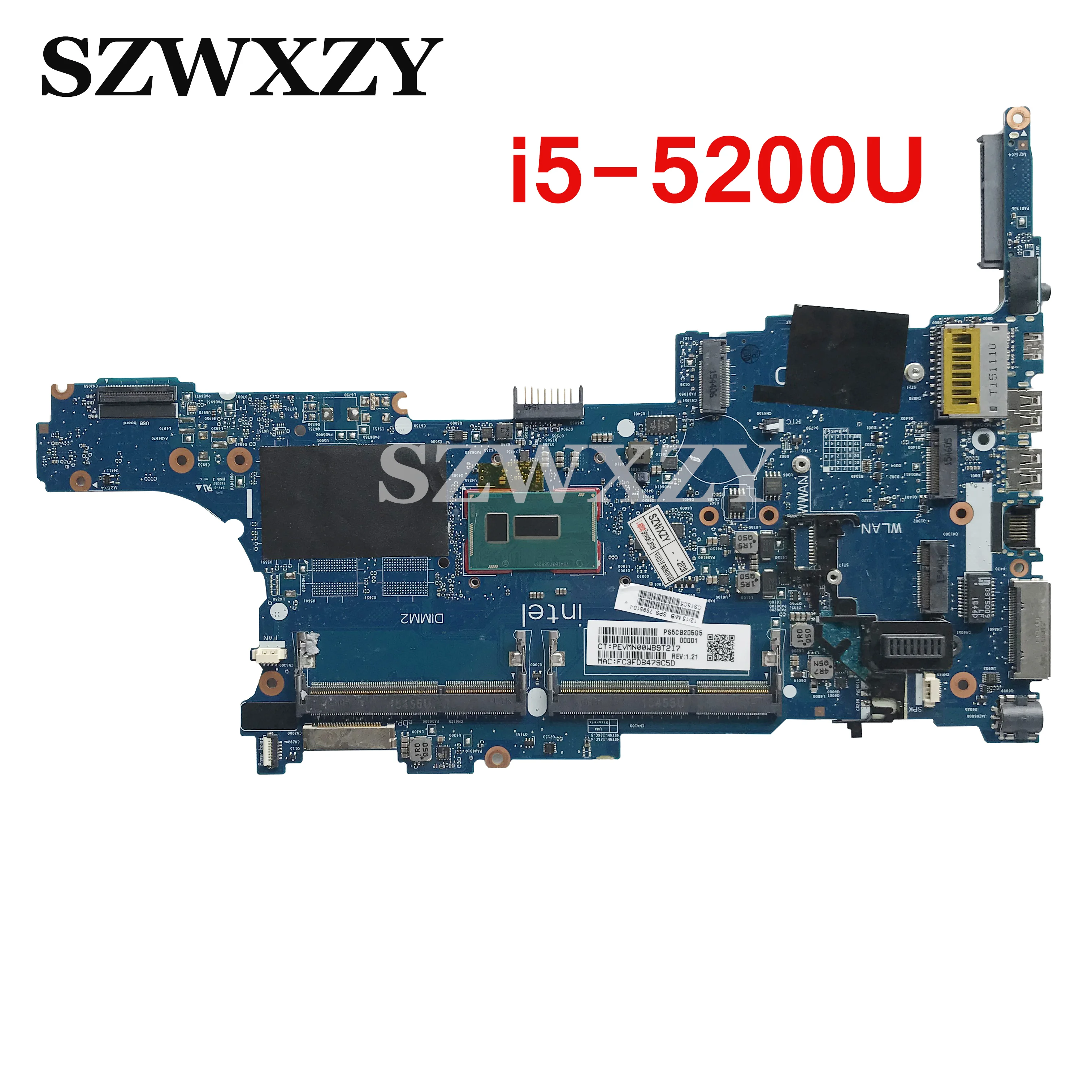 Материнская плата для ноутбука HP EliteBook 850 G2 840 799510-001 799510-601 6050A2637901-MB-A02 с процессором
