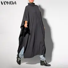 ^^Best Offers VONDA Women Casual Heaps Collar Split Hem Long Blouse Plus Size Bohemian Blusas Femme Bat-Sleeve Loose Shirts S-5XL Party Tops ^^Best Offers VONDA Women Casual Heaps Collar Split Hem Long Blouse Plus Size Bohemian Blusas Femme Bat-Sleeve Loose Shirts S-5XL Party Tops
