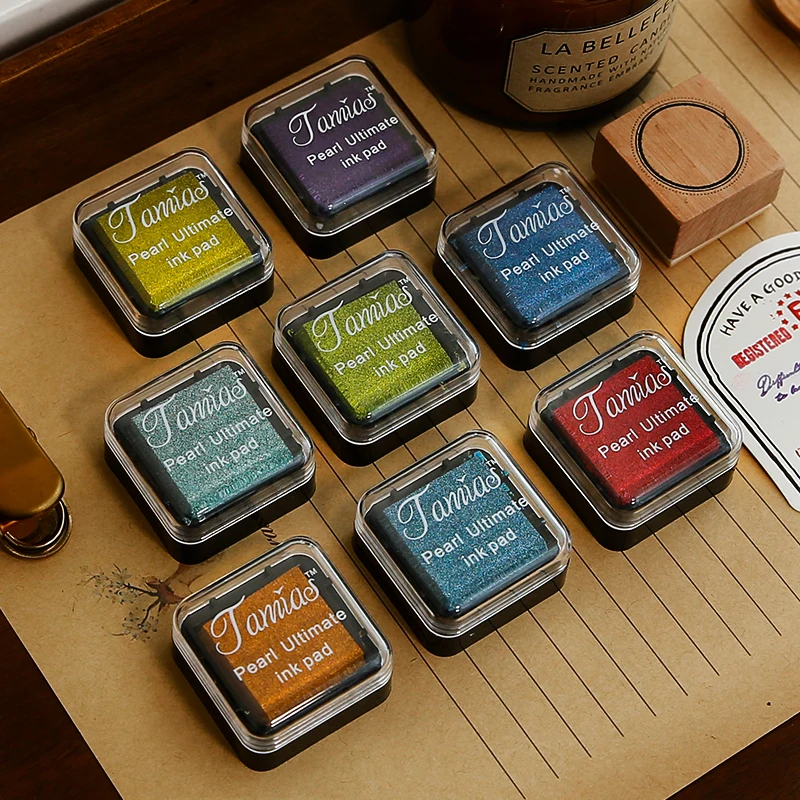 1 шт. винтажные многоцветные мини перламутровые блестящие Чернила колодки для