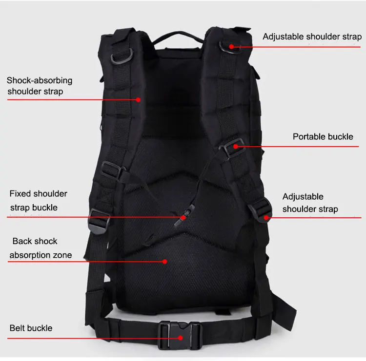 3P военный рюкзак армейский тактический Molle большой емкости штурмовые сумки Открытый охотничий походный Кемпинг альпинистский Камуфляжный Рюкзак